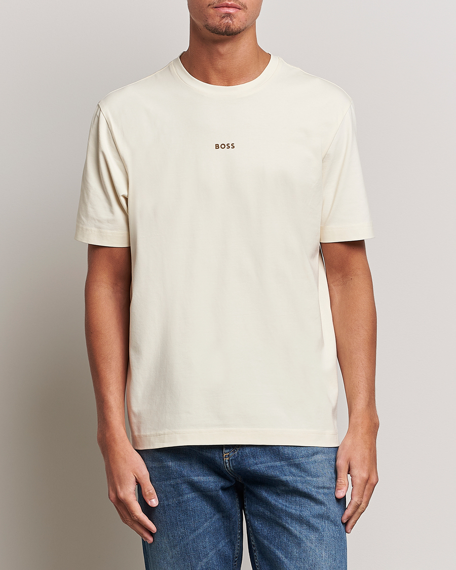 Herr | T-Shirts | BOSS ORANGE | Tchup Logo Crew Neck T-Shirt Light Beige