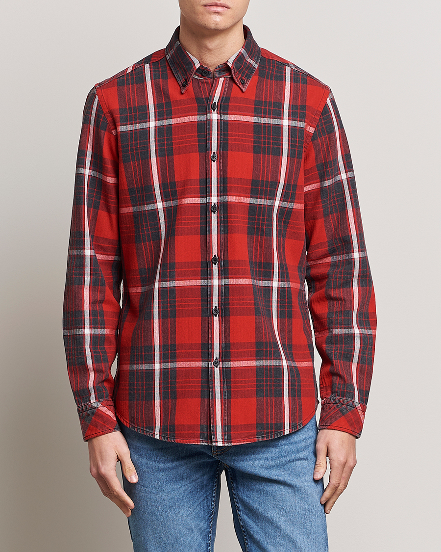 Herr | Skjortor | BOSS ORANGE | Rickert Checked Shirt Red/Grey