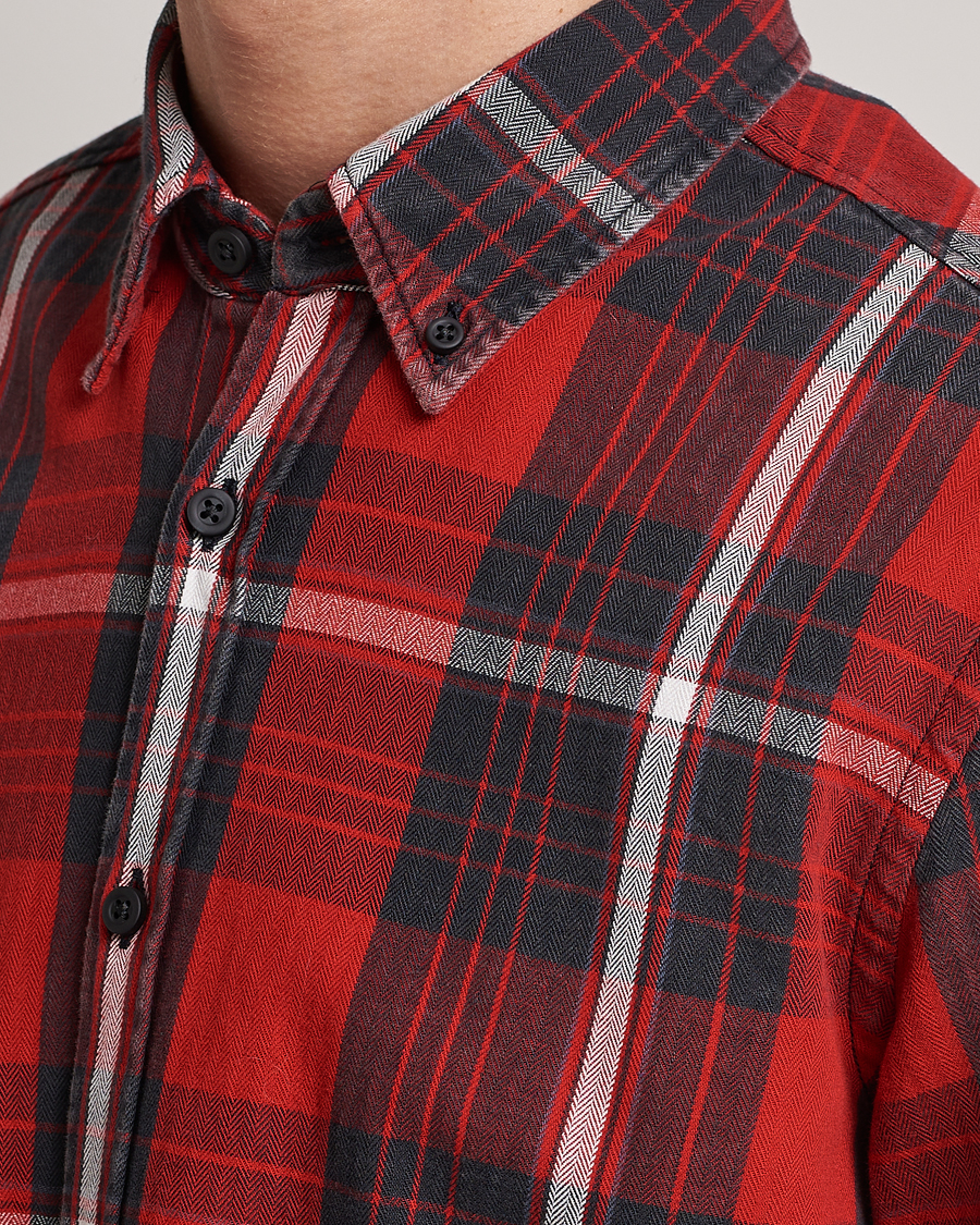 Herr | Skjortor | BOSS ORANGE | Rickert Checked Shirt Red/Grey
