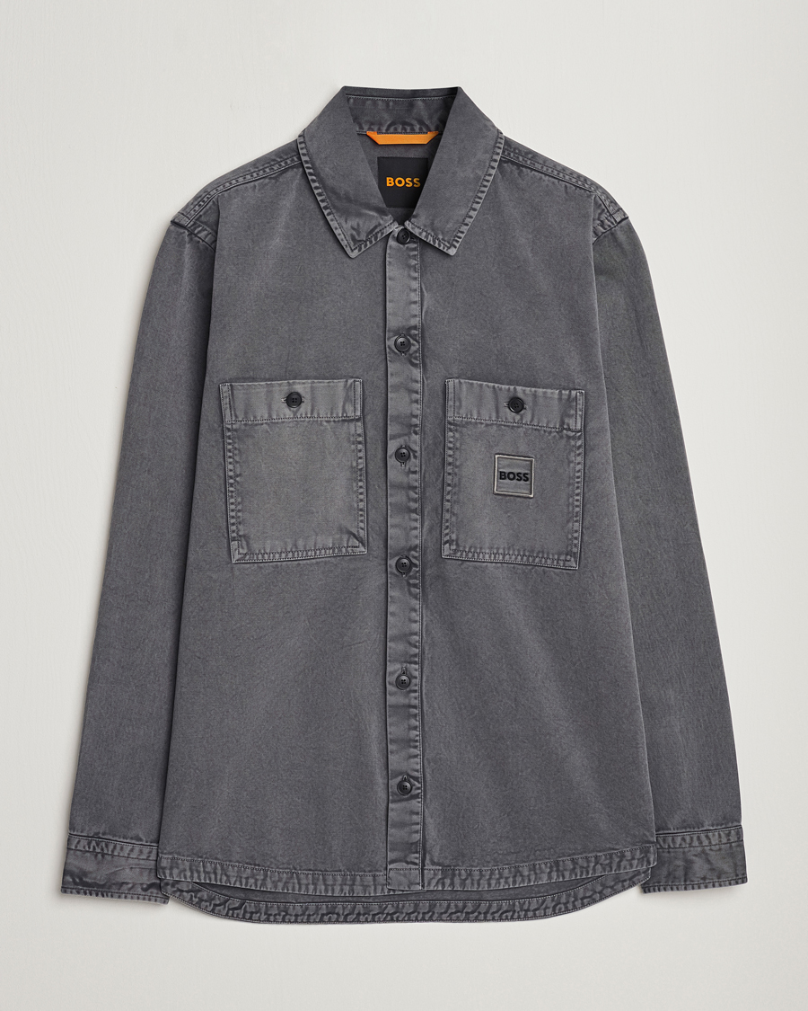 Herr | Skjortor | BOSS ORANGE | Locky Pocket Overshirt Dark Grey