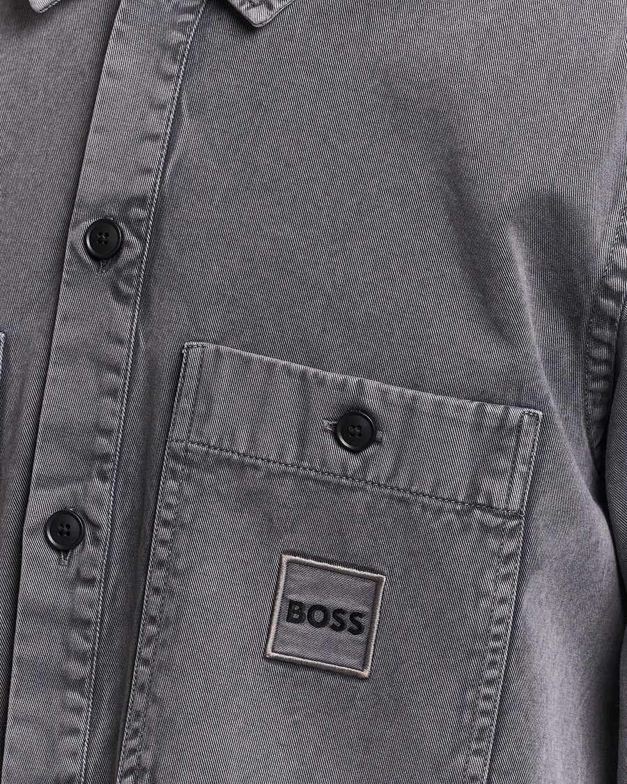 Herr | Skjortor | BOSS ORANGE | Locky Pocket Overshirt Dark Grey