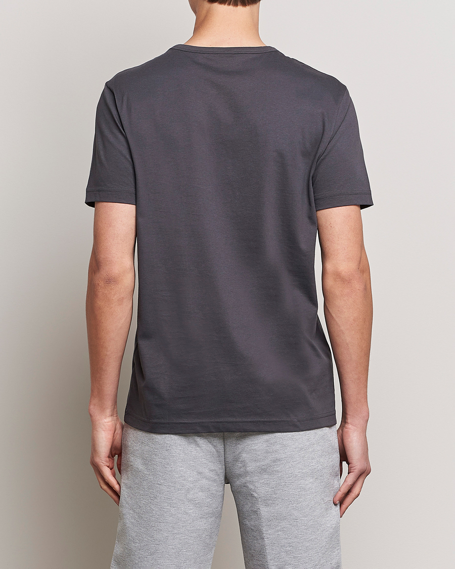 Herr | T-Shirts | BOSS GREEN | Curved Logo Crew Neck T-Shirt Dark Grey