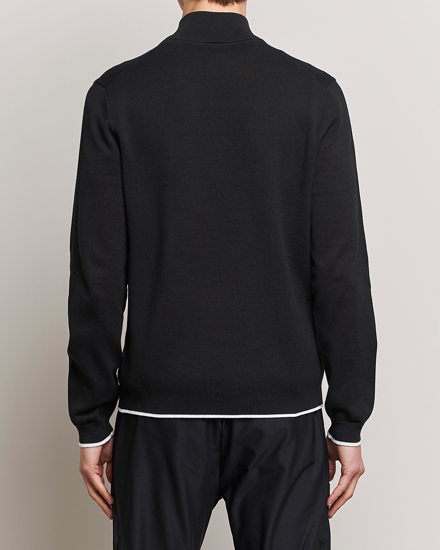 Herr | Tröjor | BOSS GREEN | Zallo Knitted Half Zip Sweater Black