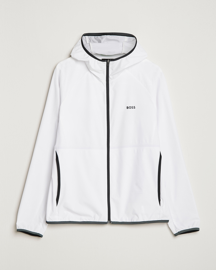 Herr | Jackor | BOSS GREEN | Cush Shell Hoodie Jacket White