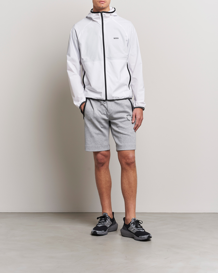 Herr | Jackor | BOSS GREEN | Cush Shell Hoodie Jacket White