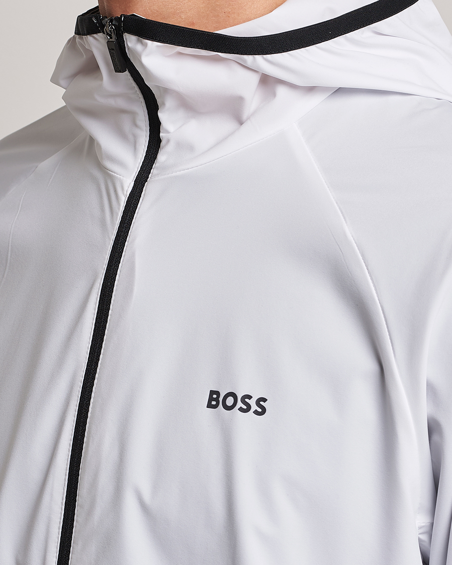 Herr | Jackor | BOSS GREEN | Cush Shell Hoodie Jacket White