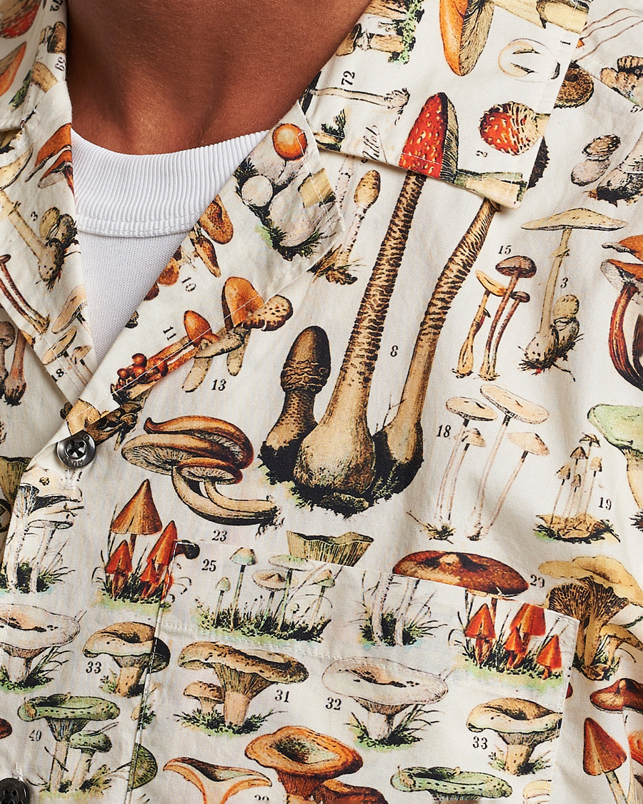 Herr | Skjortor | HUGO | Ellino Mushroom Short Sleeve Shirt Beige Overflow