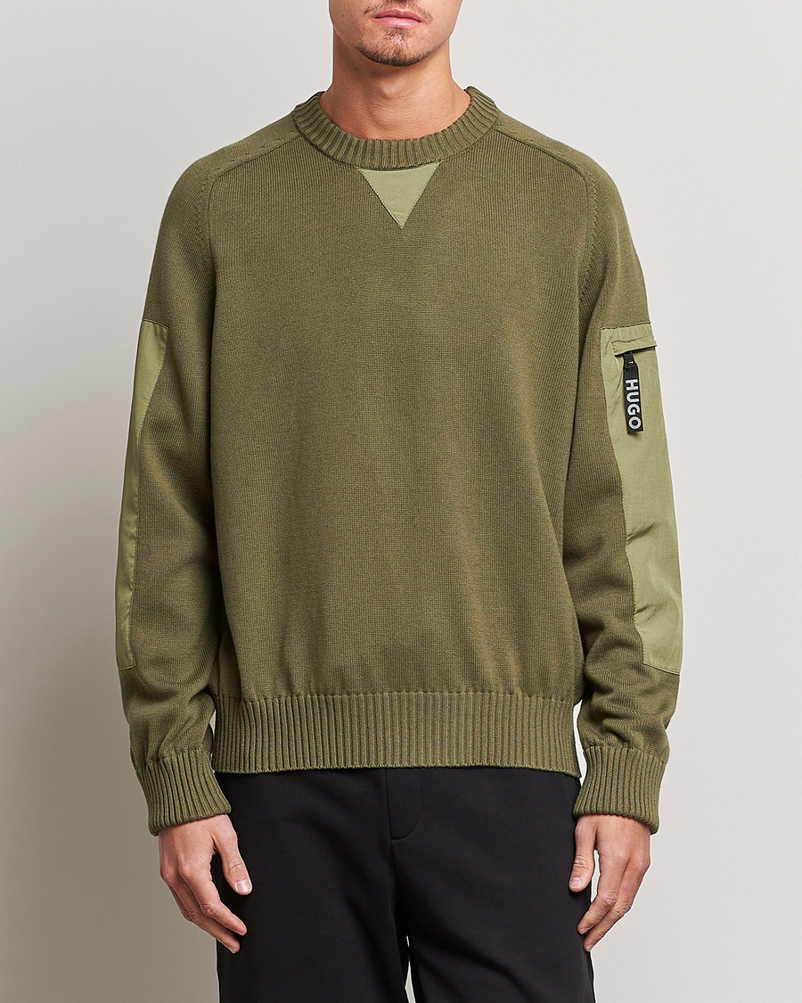 Herr | Rea kläder | HUGO | Sutil Knitted Sweater Khaki
