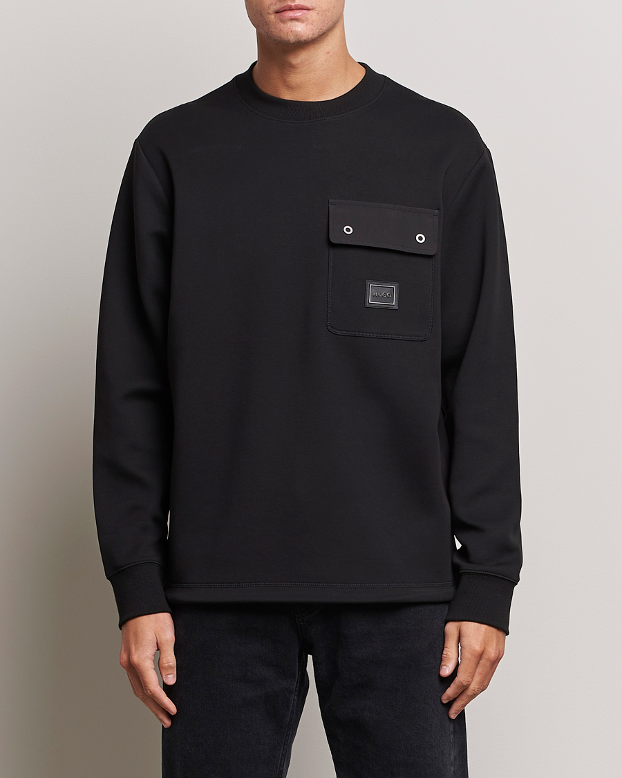 Herr | Tröjor | HUGO | Dhaluli Pocket Crew Neck Sweatshirt Black