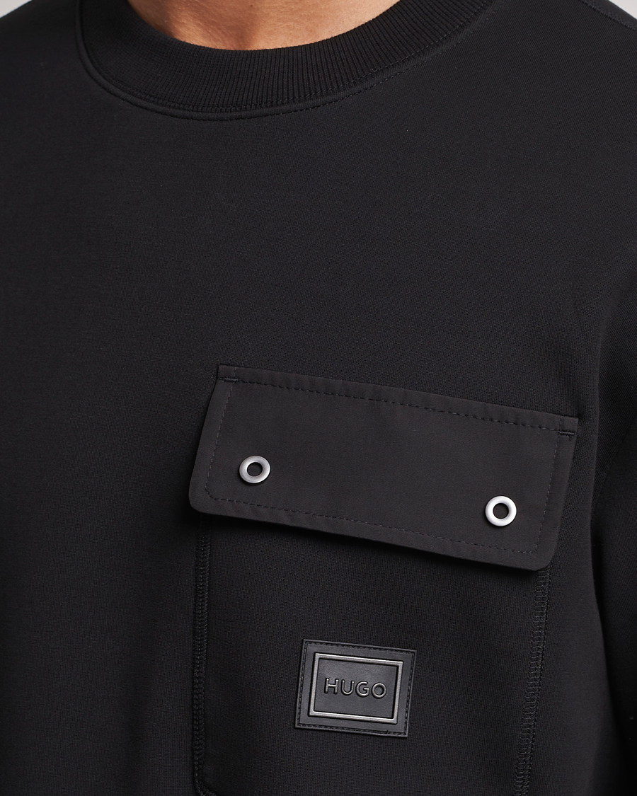 Herr | Tröjor | HUGO | Dhaluli Pocket Crew Neck Sweatshirt Black