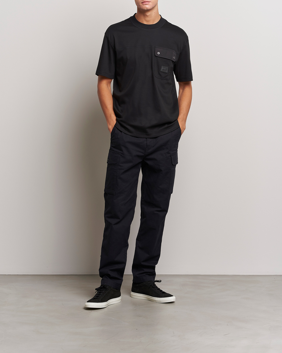 Herr | T-Shirts | HUGO | Dyans Crew Neck Pocket T-Shirt Black