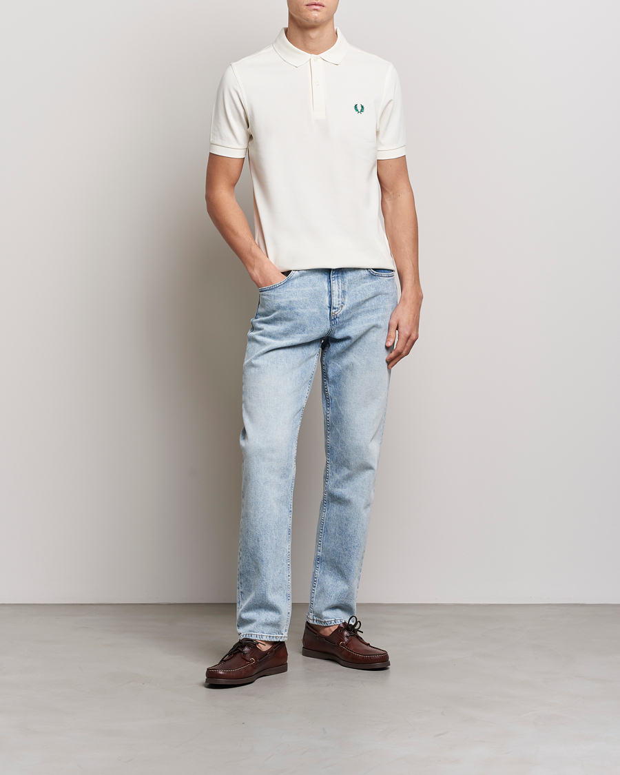Herr | Pikéer | Fred Perry | Plain Polo Shirt Light Ecru