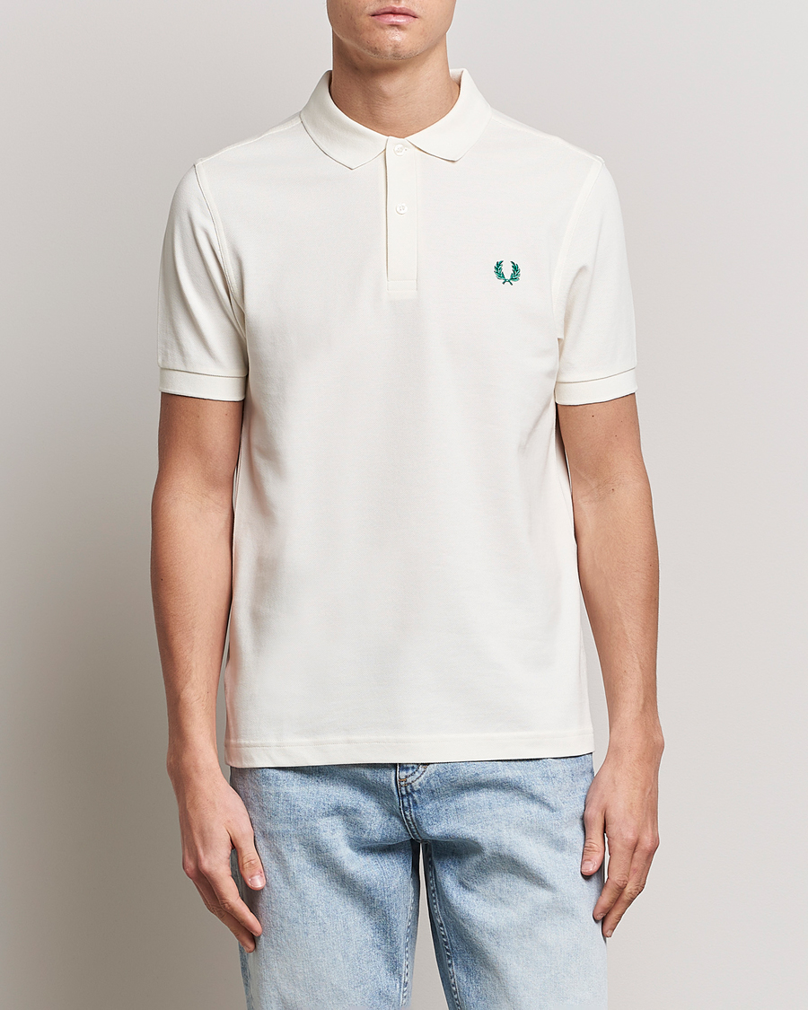 Herr | Pikéer | Fred Perry | Plain Polo Shirt Light Ecru