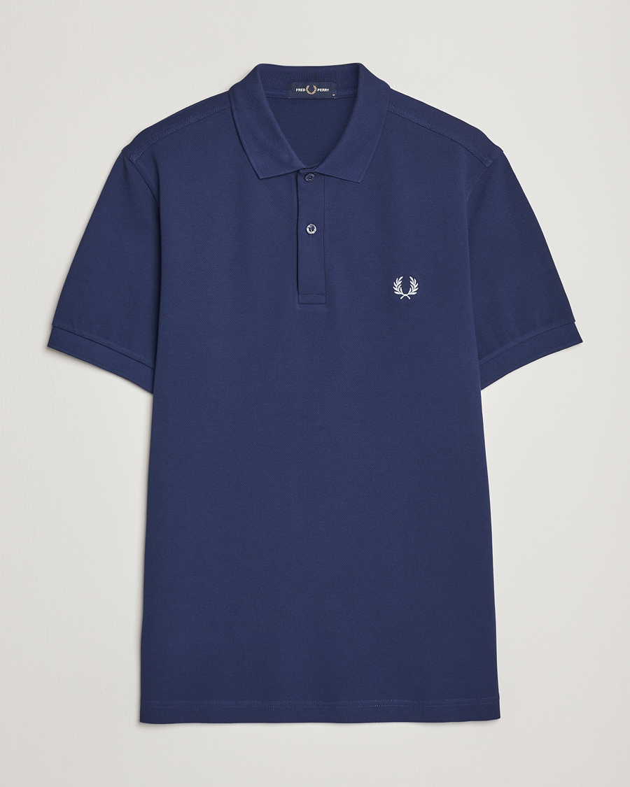 Herr | Pikéer | Fred Perry | Plain Polo Shirt French Navy