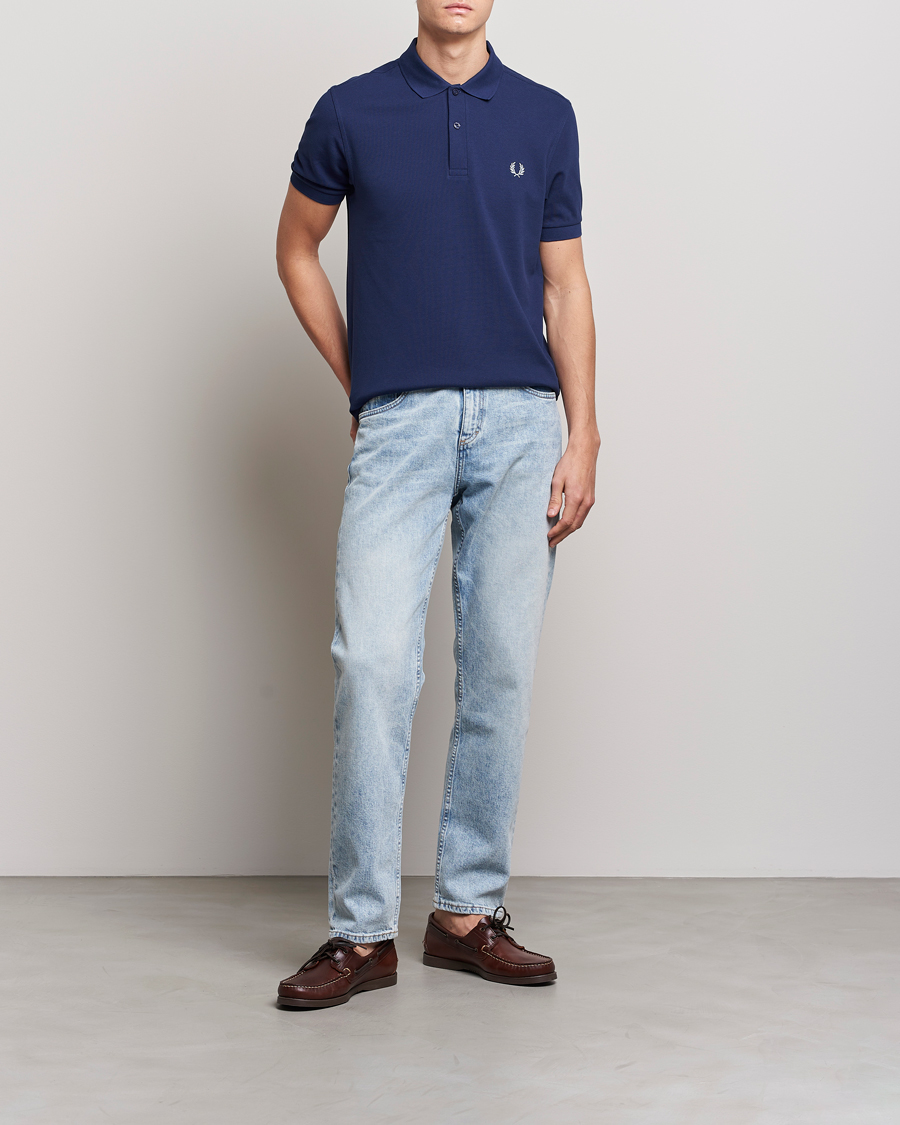 Herr | Pikéer | Fred Perry | Plain Polo Shirt French Navy