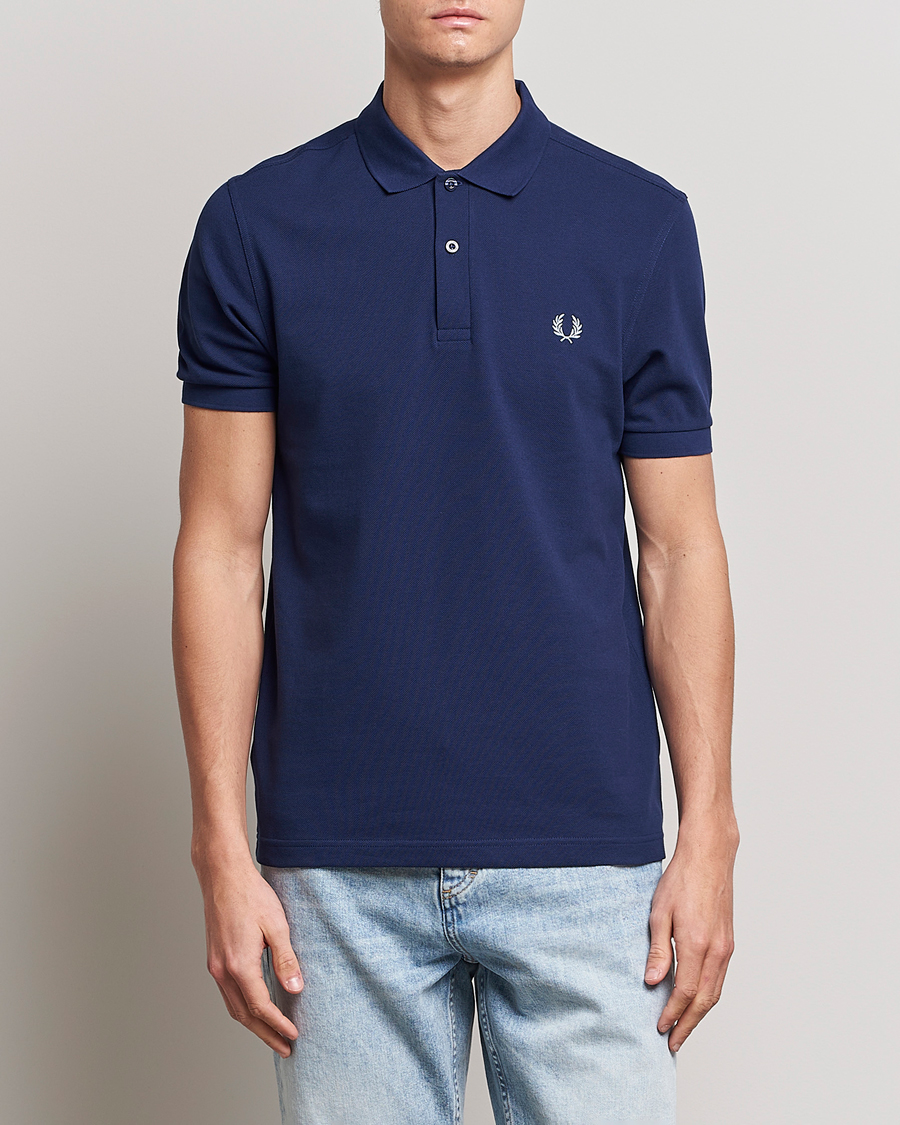 Herr | Pikéer | Fred Perry | Plain Polo Shirt French Navy
