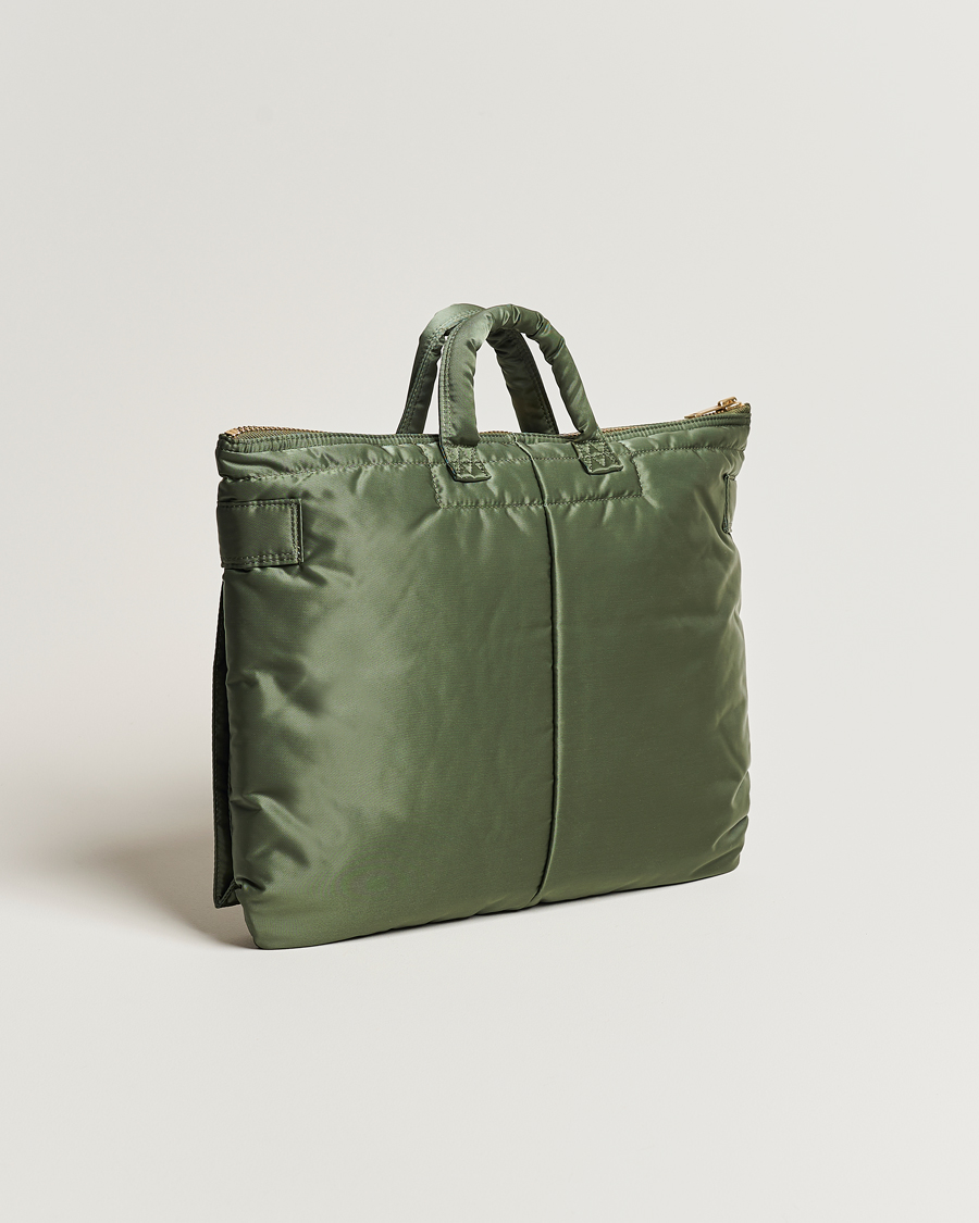 Herr | Porter-Yoshida & Co. Tanker Short Helmet Bag Sage Green | Porter-Yoshida & Co. | Tanker Short Helmet Bag Sage Green