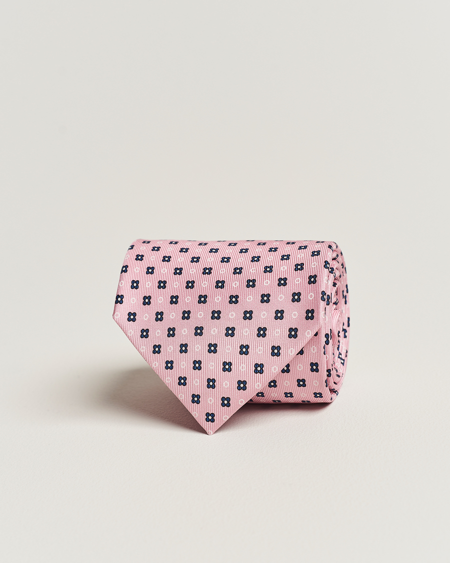Herr |  | E. Marinella | 3-Fold Printed Silk Tie Pink