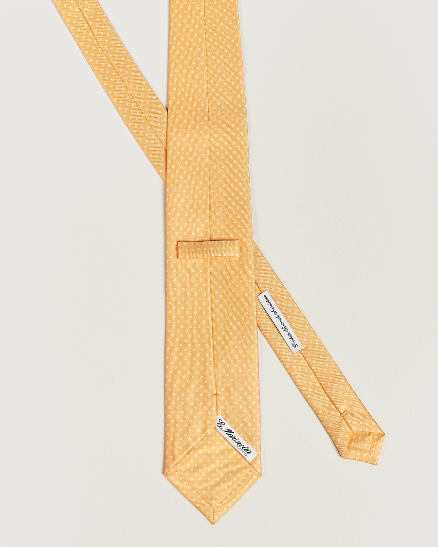 Herr | E. Marinella 3-Fold Printed Silk Tie Yellow | E. Marinella | 3-Fold Printed Silk Tie Yellow