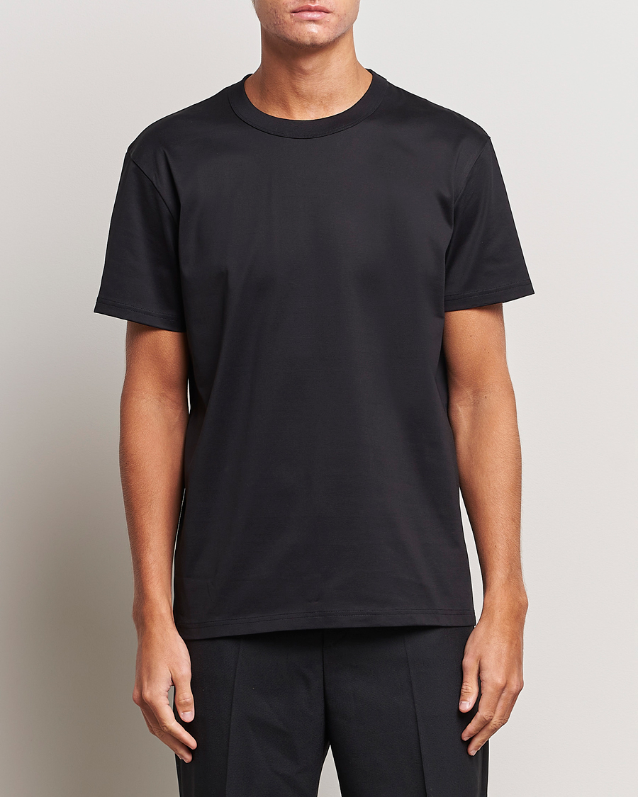 Herr | Kortärmade t-shirts | Bread & Boxers | Pima Cotton Crew Neck T-Shirt Black