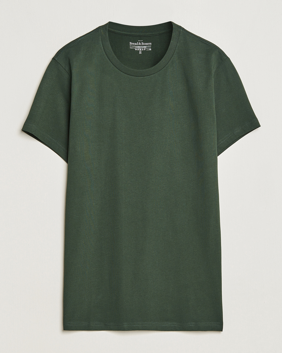 Herr | Bread & Boxers | Bread & Boxers | Heavy Cotton Crew Neck T-shirt Forest Green