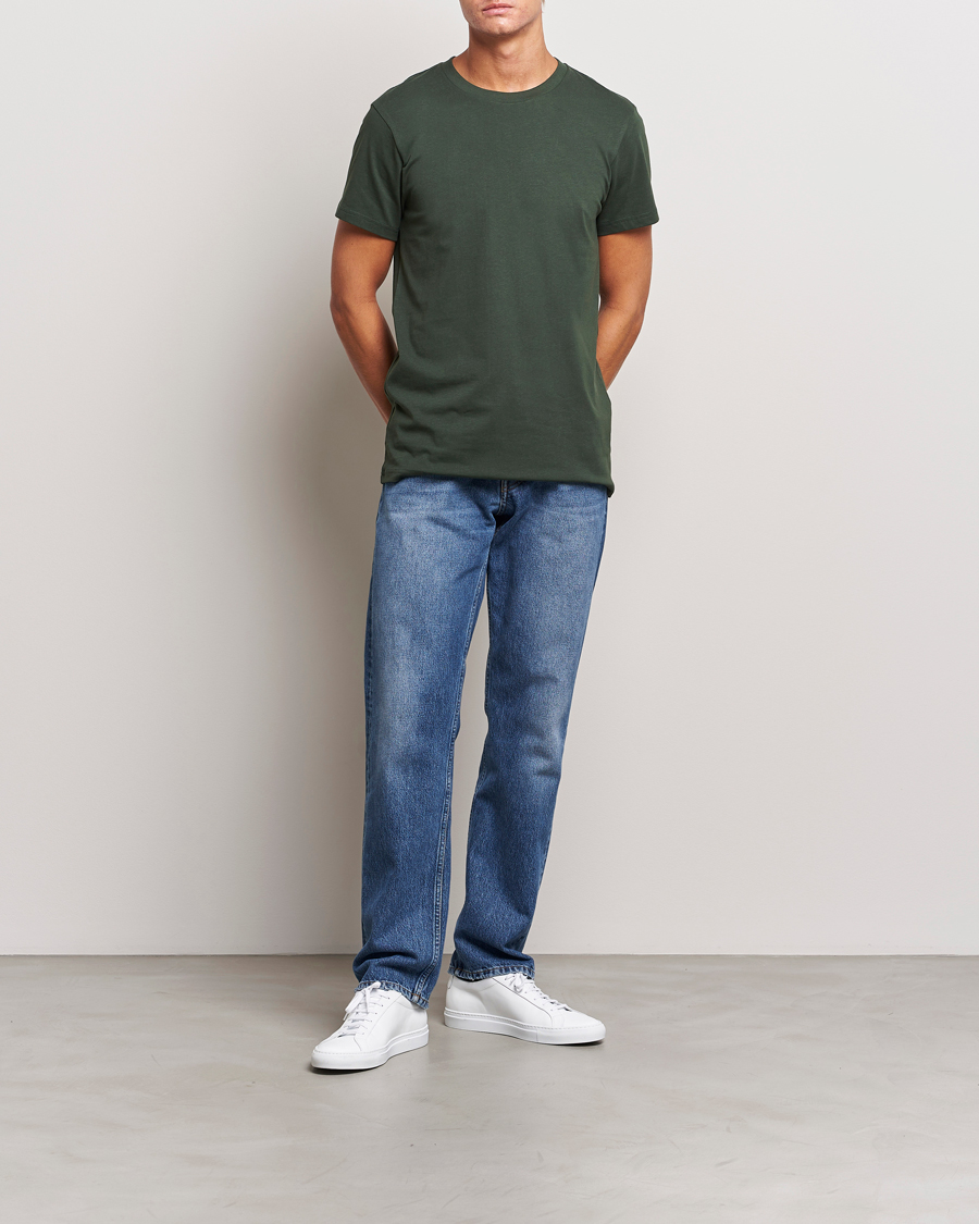 Herr | T-Shirts | Bread & Boxers | Heavy Cotton Crew Neck T-shirt Forest Green