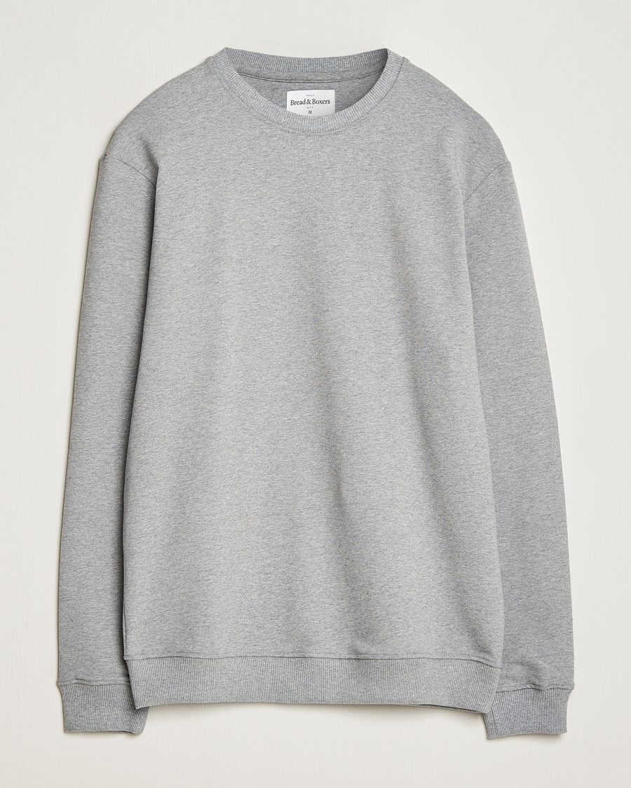 Herr | Tröjor | Bread & Boxers | Loungewear Crew Neck Sweatshirt Grey Melange