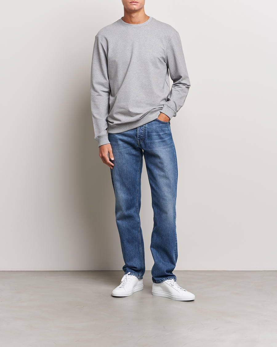 Herr | Tröjor | Bread & Boxers | Loungewear Crew Neck Sweatshirt Grey Melange