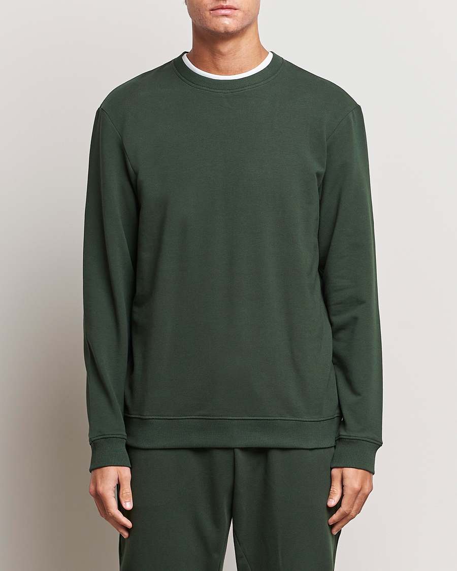 Herr | Bread & Boxers | Bread & Boxers | Loungewear Crew Neck Sweatshirt Forest Green