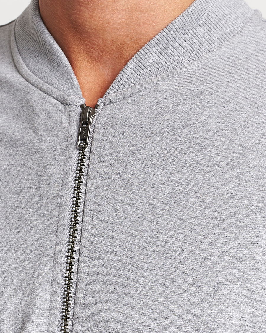 Herr | Tröjor | Bread & Boxers | Loungewear Full Zip Sweater Grey Melange