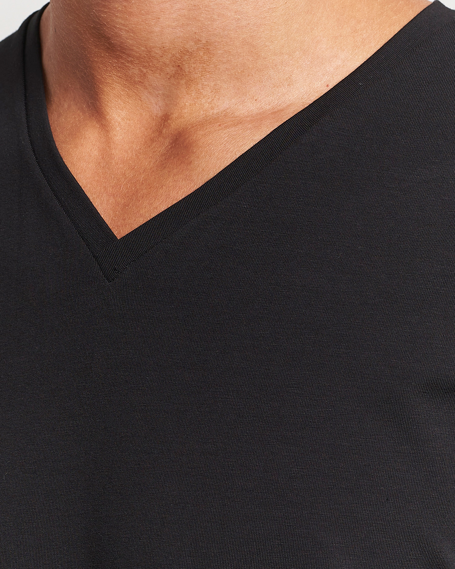 Herr | T-Shirts | Bread & Boxers | 2-Pack V-Neck T-Shirt Black