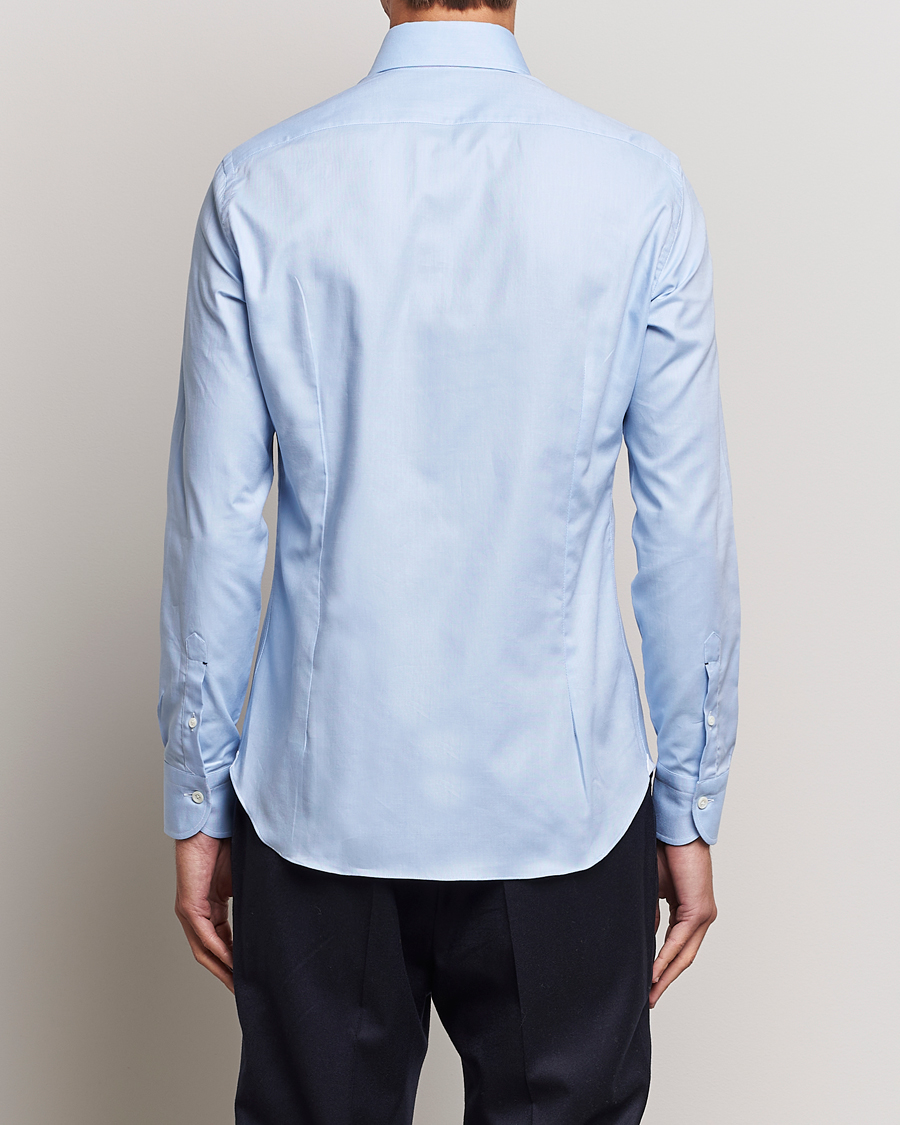 Herr | Skjortor | Mazzarelli | Soft Washed Button Down Oxford Shirt Light Blue