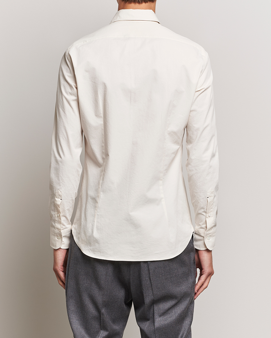 Herr | Skjortor | Mazzarelli | Soft Twill Cotton Shirt White