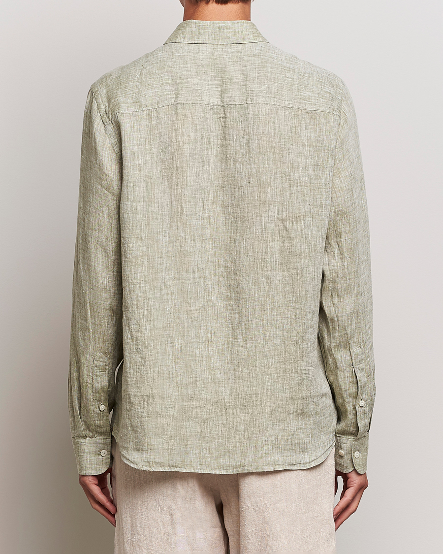 Herr | Skjortor | J.Lindeberg | Reg Fit Linen Melange Shirt Aloe