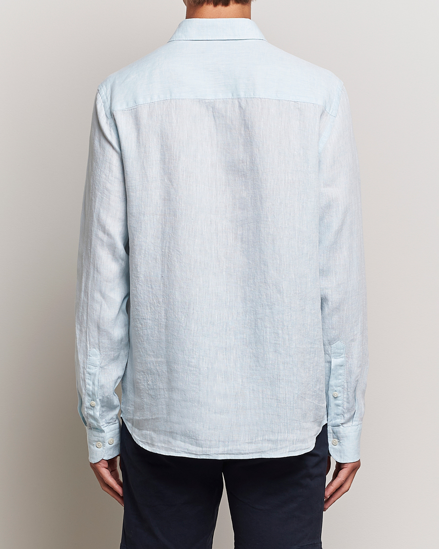 Herr | Skjortor | J.Lindeberg | Reg Fit Linen Melange Shirt Dream Blue