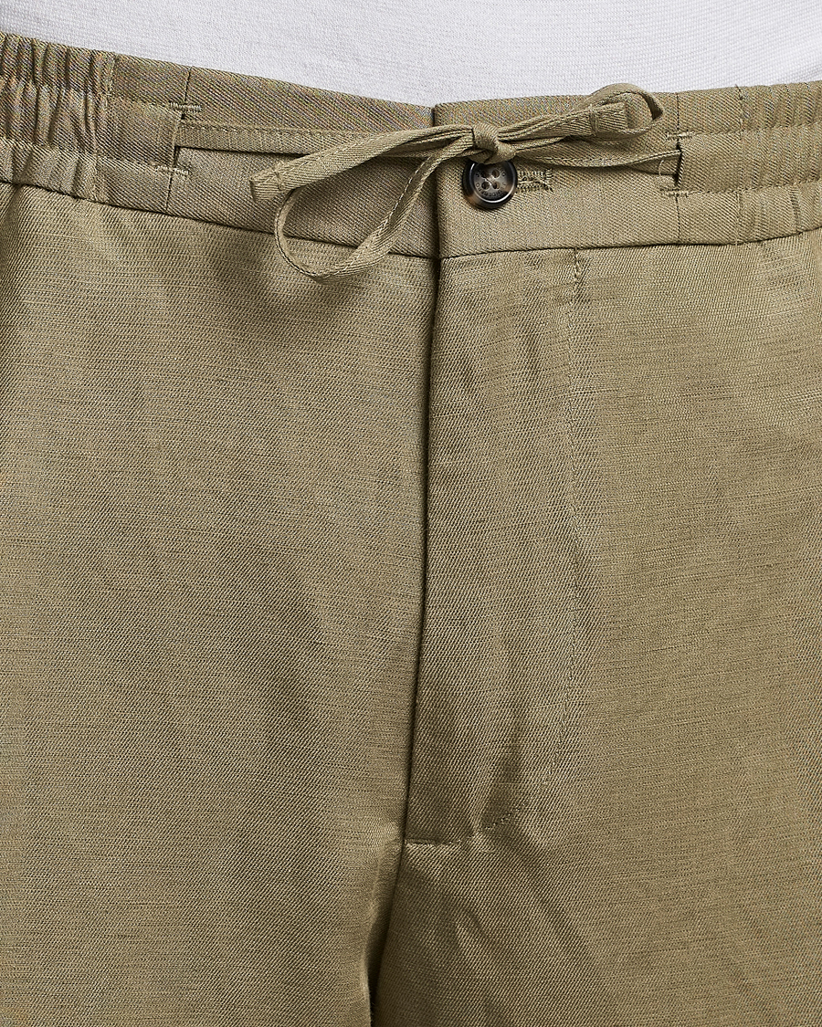 Herr | Byxor | J.Lindeberg | Baron Tencel/Linen Trousers Aloe