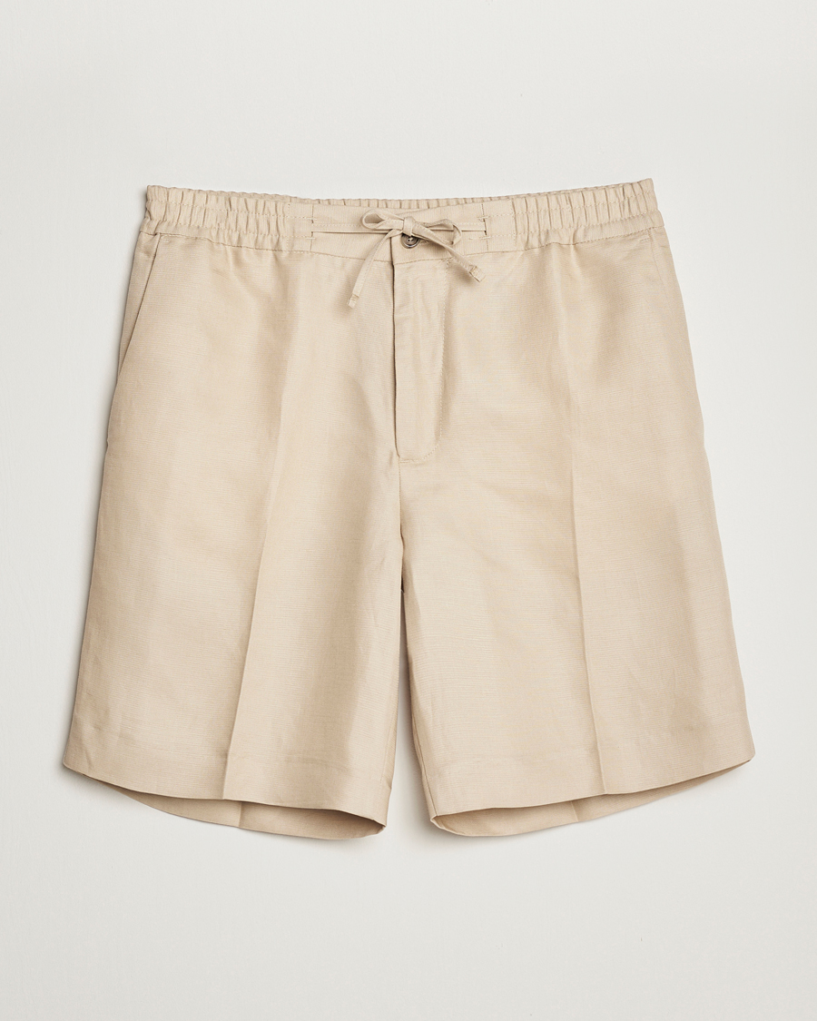 Herr | Shorts | J.Lindeberg | Baron Tencel/Linen Shorts Safari Beige