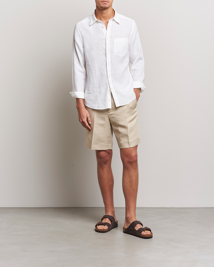 Herr | Shorts | J.Lindeberg | Baron Tencel/Linen Shorts Safari Beige