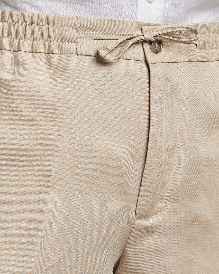 Herr | Shorts | J.Lindeberg | Baron Tencel/Linen Shorts Safari Beige