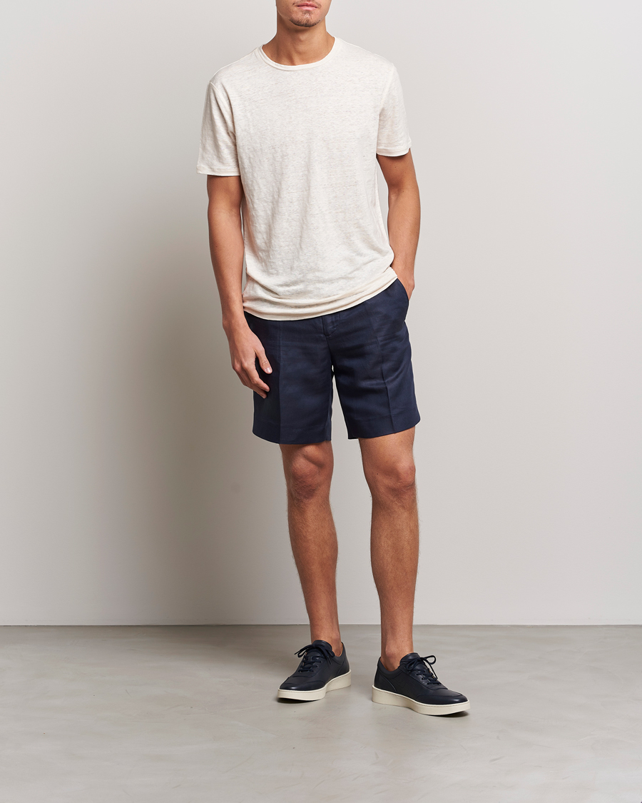 Herr | Shorts | J.Lindeberg | Baron Tencel/Linen Shorts Navy