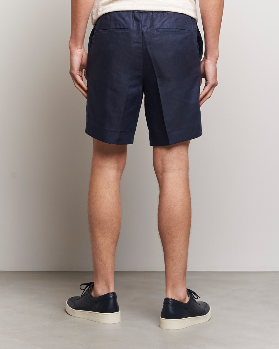 Herr | Shorts | J.Lindeberg | Baron Tencel/Linen Shorts Navy