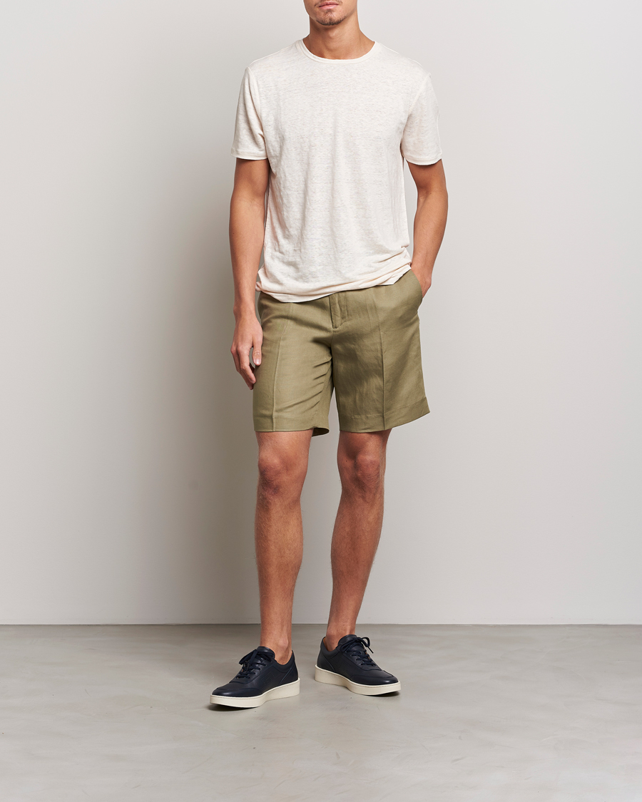 Herr | Shorts | J.Lindeberg | Baron Tencel/Linen Shorts Aloe