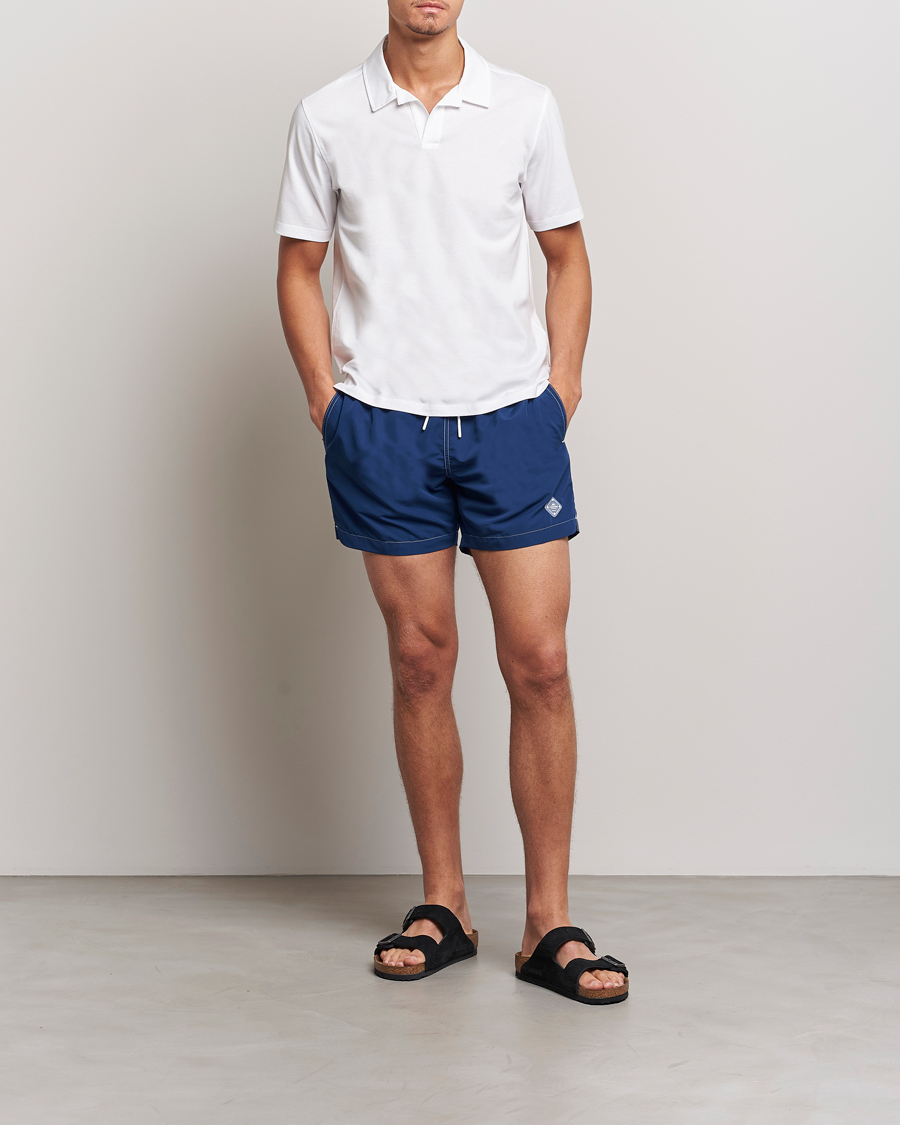 Herr | Badbyxor | J.Lindeberg | Banks Solid Swimshorts Midnight Blue