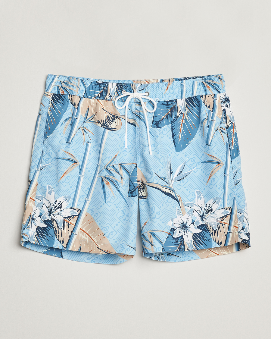 Herr | Badbyxor | J.Lindeberg | Banks Tropical Swimshorts Dream Blue