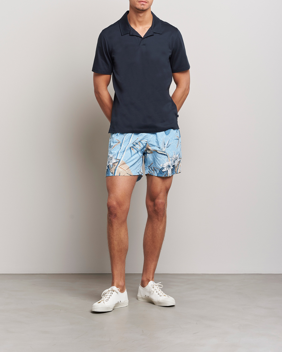Herr | Badbyxor | J.Lindeberg | Banks Tropical Swimshorts Dream Blue
