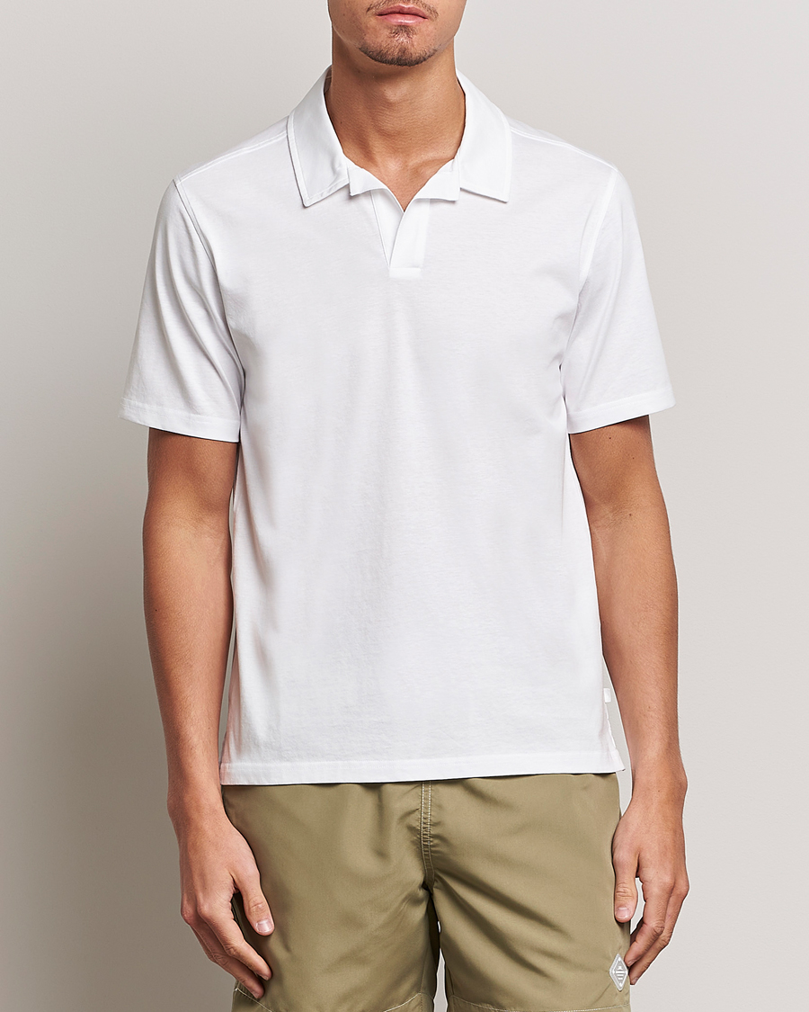 Herr | Pikéer | J.Lindeberg | Asher Open Collar Polo Shirt White