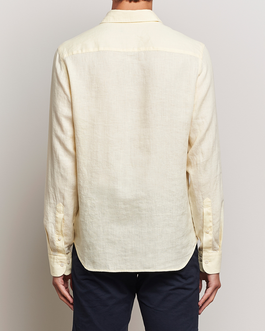 Herr | Skjortor | J.Lindeberg | Clean Linen Slim Shirt Pear Sorbet