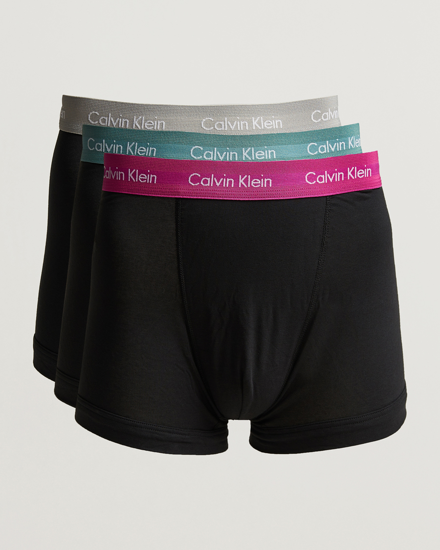 Herr | Underkläder | Calvin Klein | Cotton Stretch 3-Pack Trunk Pink/Grey/Green