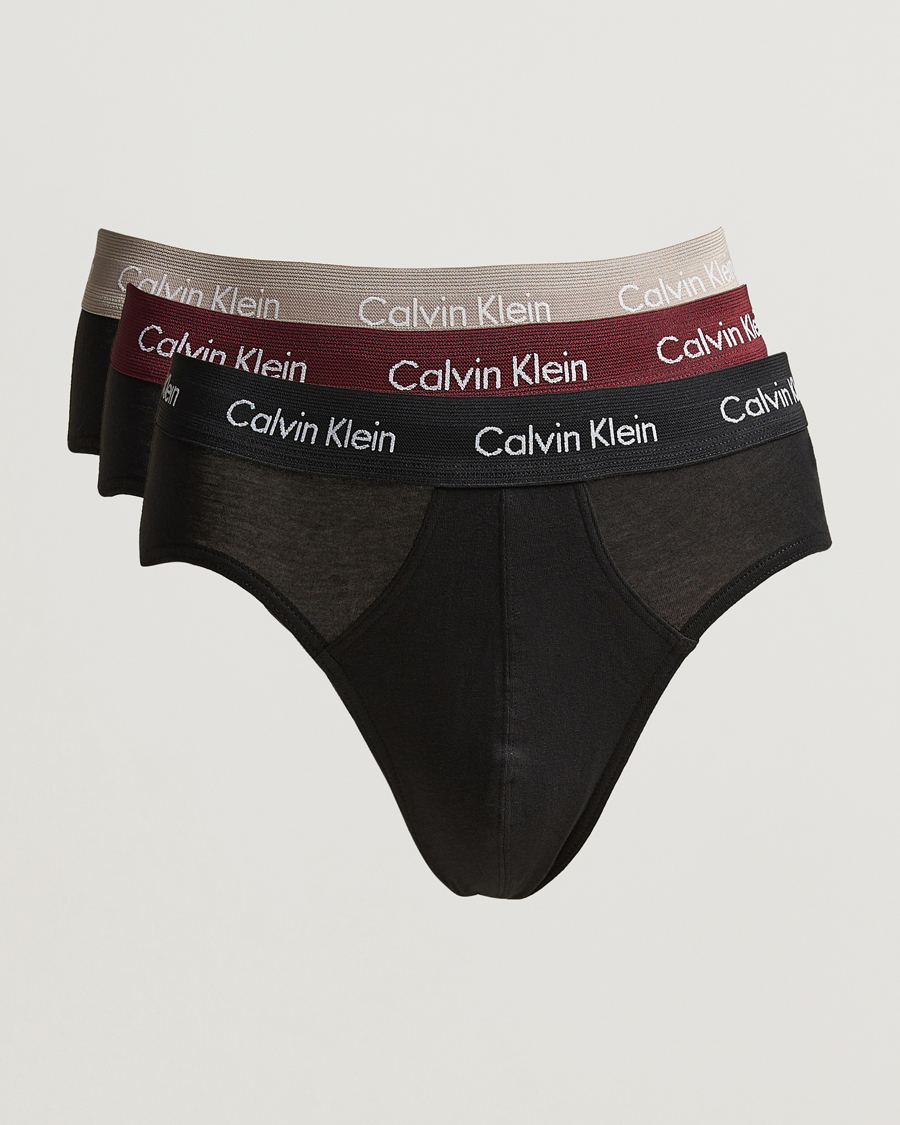 Herr | Calvin Klein | Calvin Klein | Cotton Stretch Hip Breif 3-Pack Black/Port Red/Grey