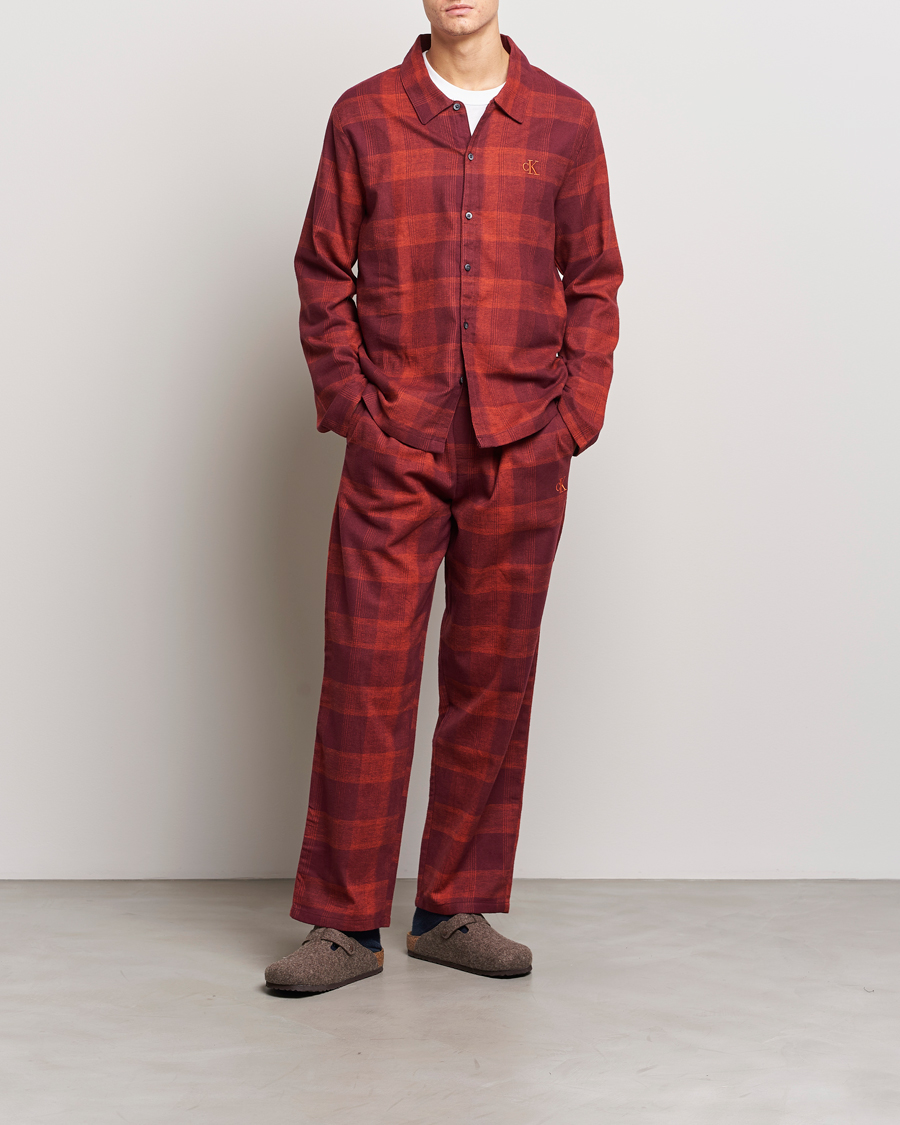 Herr | Pyjamas & Morgonrockar | Calvin Klein | Cotton Checked Pyjama Set Red